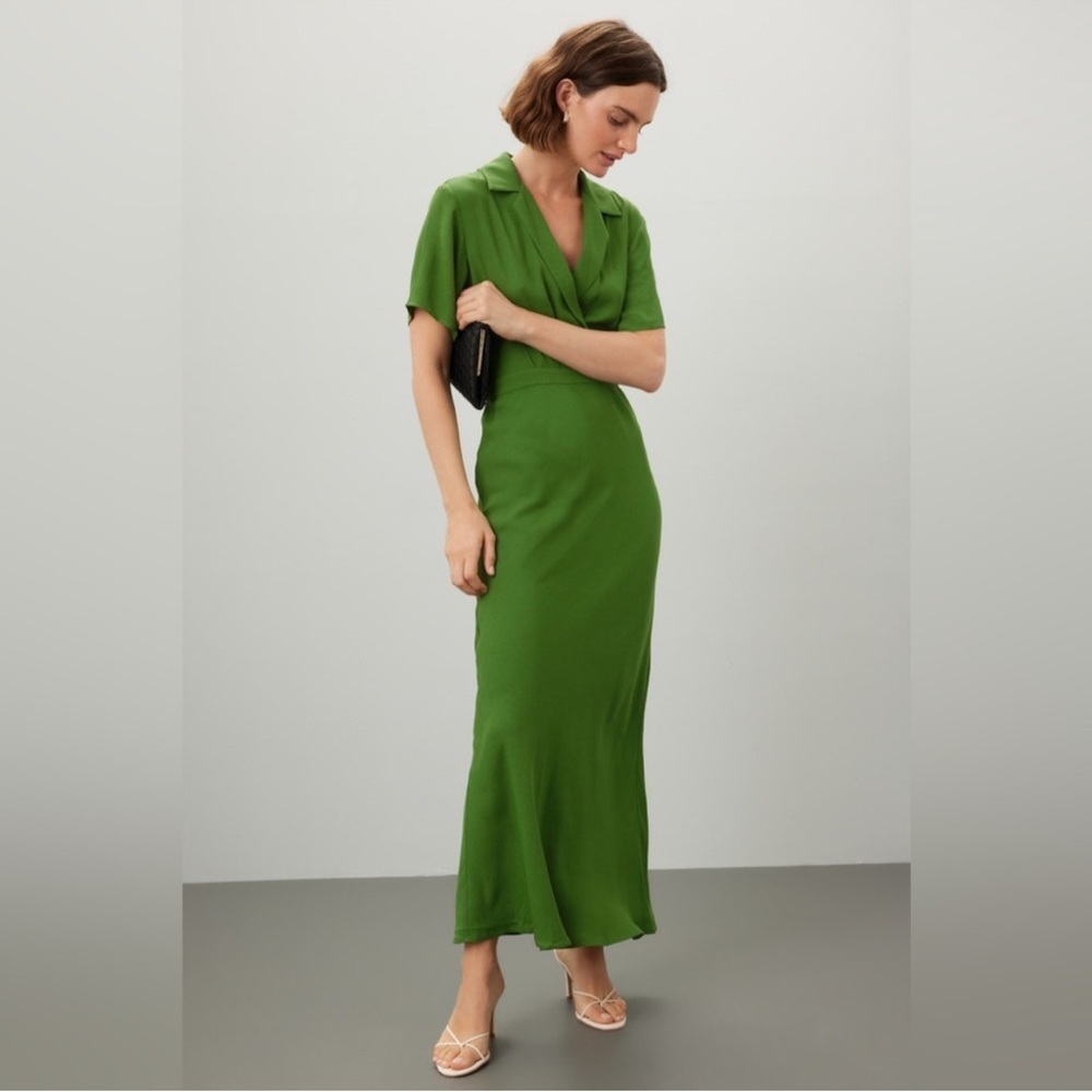NWT Reformation Danika Dress Palm Green - Size 1x - Picture 2 of 9